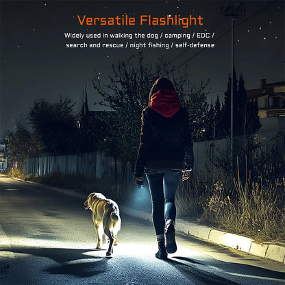 ACEBEAM TAC 2AA LED Flashlight — 1600 Lumen Portable EDC Torch, 181m Beam, USB-C Rechargeable with Dual Buttons