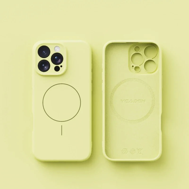 Original Liquid Soft Silicone Magsafe Case — Magnetic Wireless Charging Cover for iPhone 11–16 Pro Max