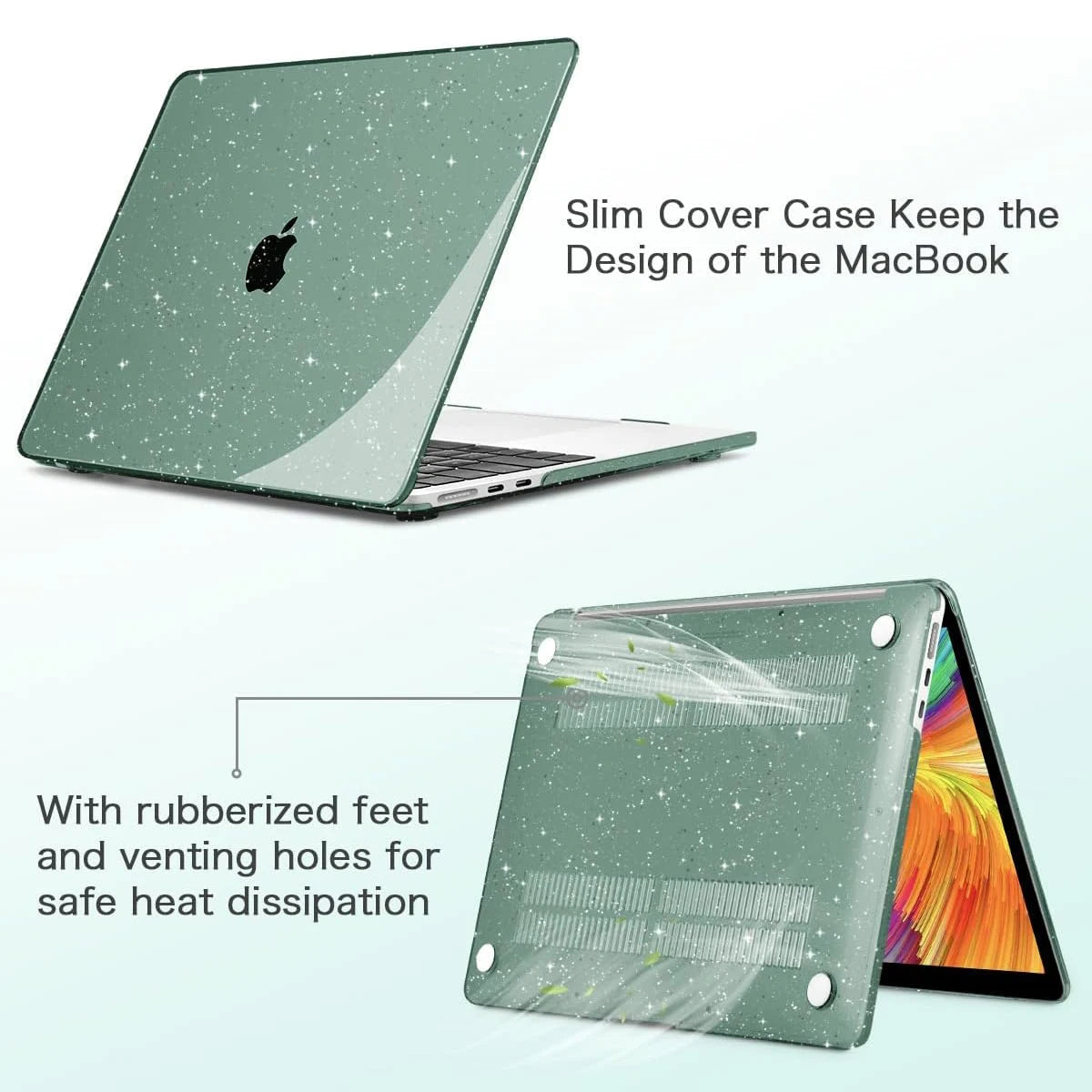 EGYAL Hard Shell Case for MacBook Air 15 M2 & 13.6" 2022, MacBook Pro 13 M1/Pro 14/16, M1 Air 13 A2337