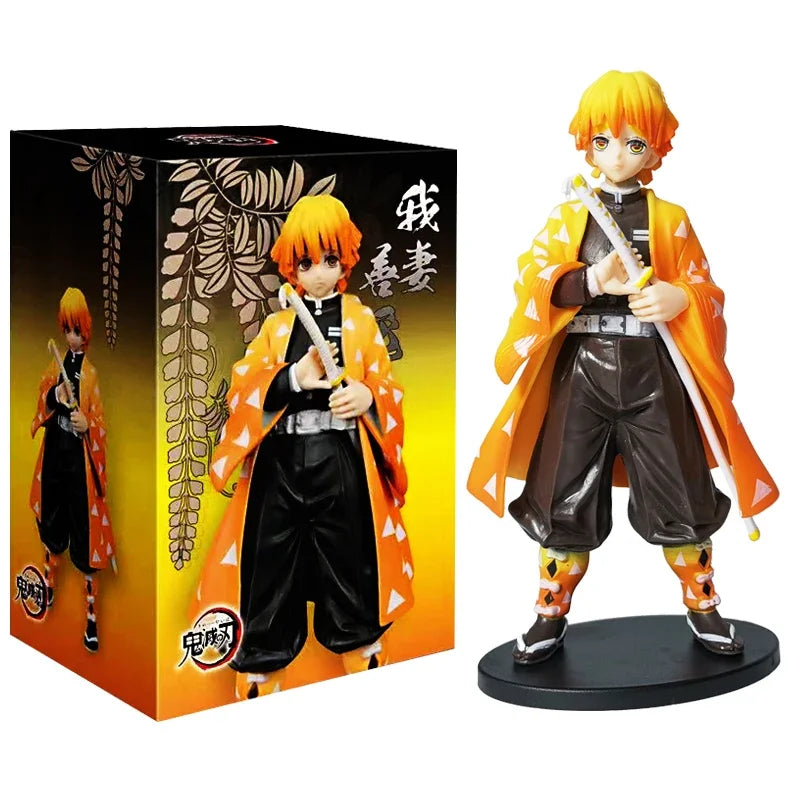 Demon Slayer Anime Figures – Kimetsu No Yaiba Tanjiro Nezuko Zenitsu Inosuke Action Doll Toys