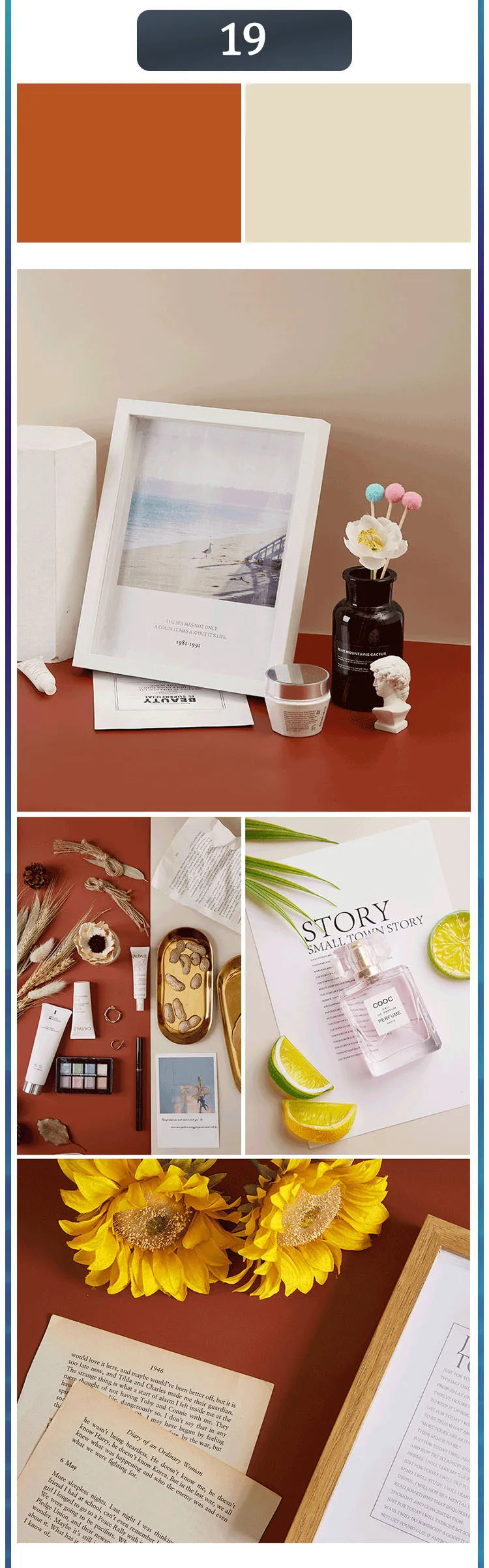 Photography Backdrops 57x87cm – Double-Sided Solid Color Photo Background for Studio, Newborn & Product Photography