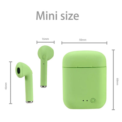 I12 Macaron Bluetooth Headset – Matte Wireless Sports Earbuds, Binaural Bluetooth 5.0