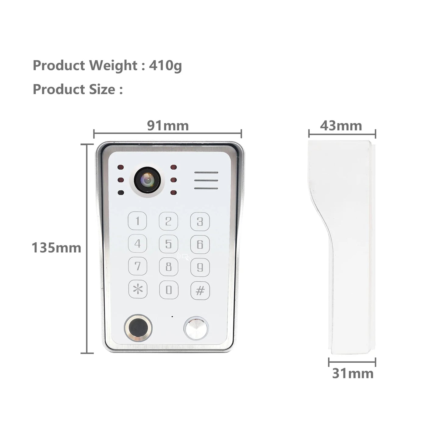 Fingerprint 5-in-1 WiFi Video Doorbell — Tuya Smart 1080P Touch Intercom System for Home Security