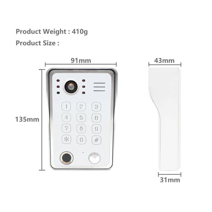 Fingerprint 5-in-1 WiFi Video Doorbell — Tuya Smart 1080P Touch Intercom System for Home Security