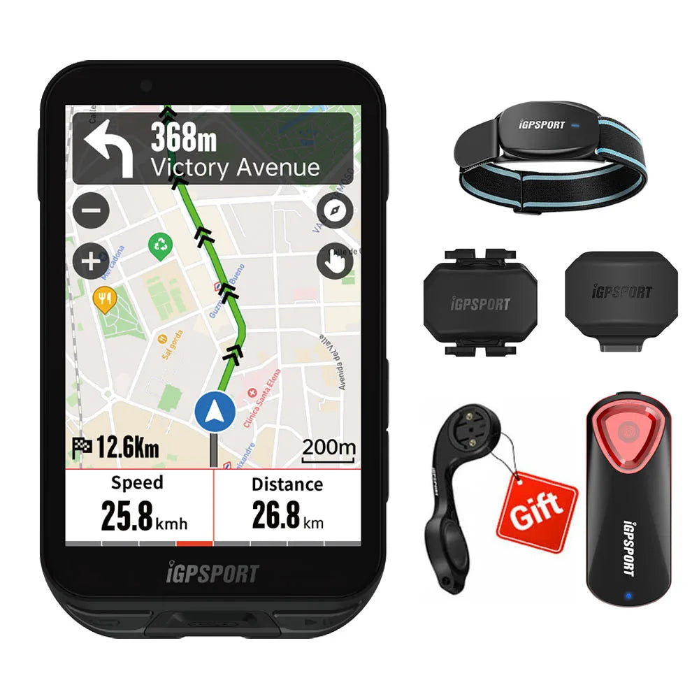 iGPSPORT iGS800 Touchscreen Bike Computer - Professional GPS, Map Navigation, WiFi, ANT+, 50H Battery Life
