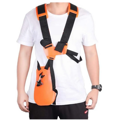 Strimmer Padded Belt - Comfortable Labor-Saving W Shape Double Shoulder Harness Strap for Brush Cutter Trimmer Garden Pruner
