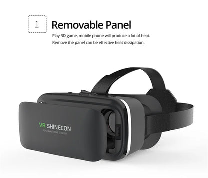 VR Shinecon 10.0 3D Virtual Reality Headset – Helmet Goggles for Smartphone Gaming