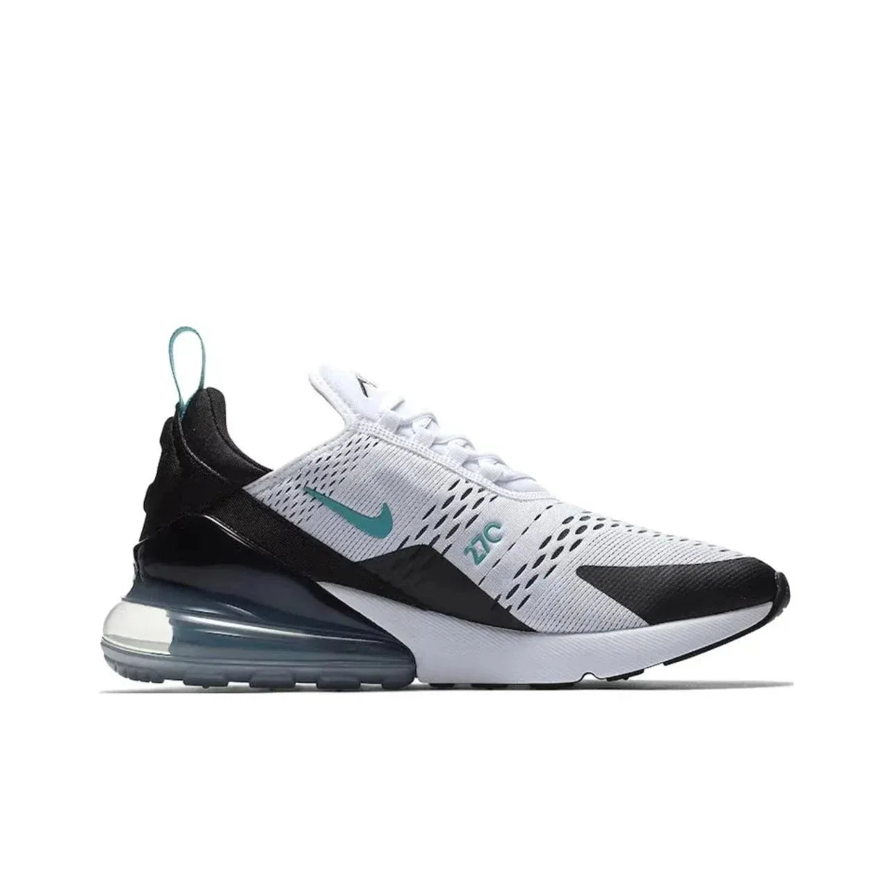 Nike Air Max 270 Running Shoes – Mesh, Shock Absorption, Non-Slip, Abrasion Resistant, Unisex Black & White Low Top