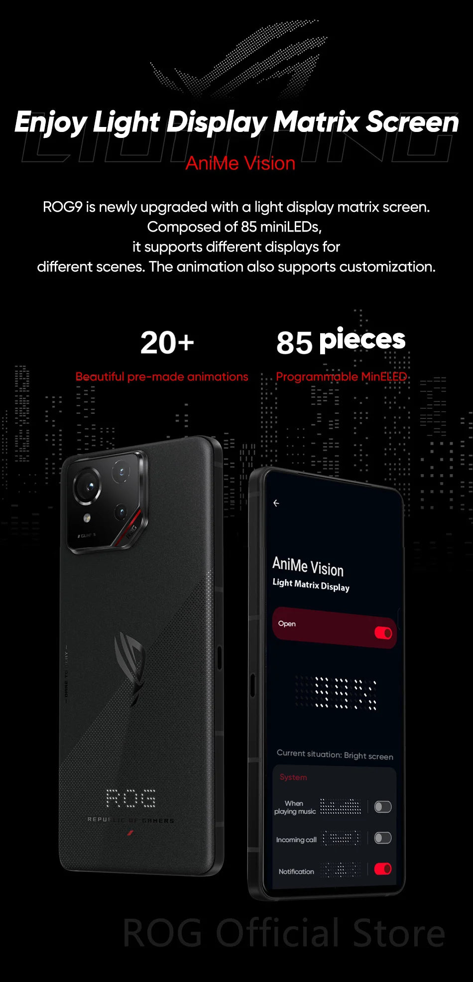 World Premiere ASUS ROG Phone 9 – Snapdragon 8 Elite 5G Smartphone, 6.78'' 185Hz AMOLED Display, 5800mAh, NFC, ROG 9 Pro
