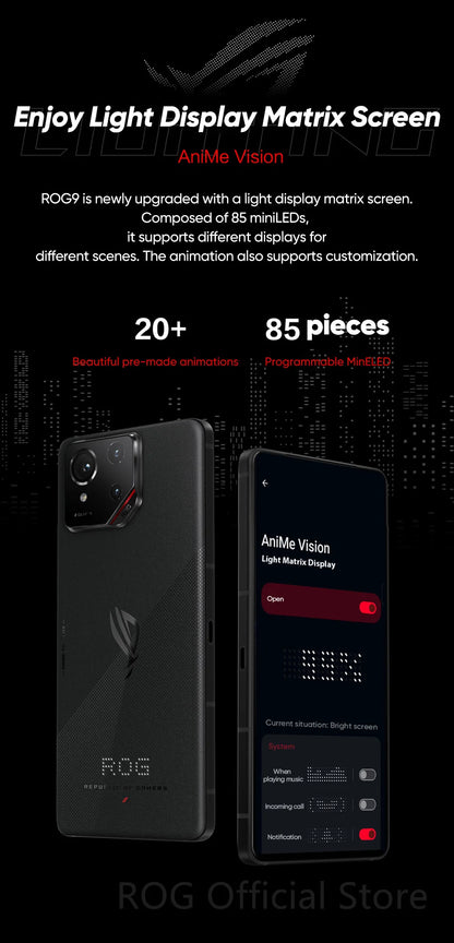World Premiere ASUS ROG Phone 9 – Snapdragon 8 Elite 5G Smartphone, 6.78'' 185Hz AMOLED Display, 5800mAh, NFC, ROG 9 Pro