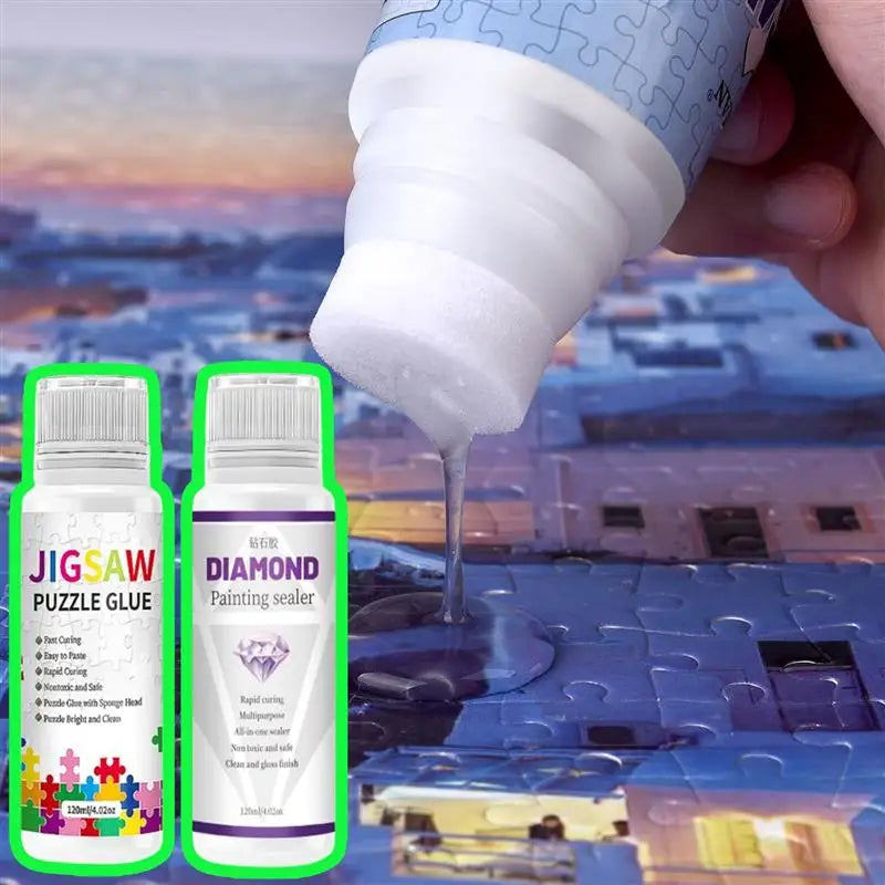 120ML Diamond Painting Sealer – Adhesive & Puzzle Art Glue for Permanent Hold & Shine Effect