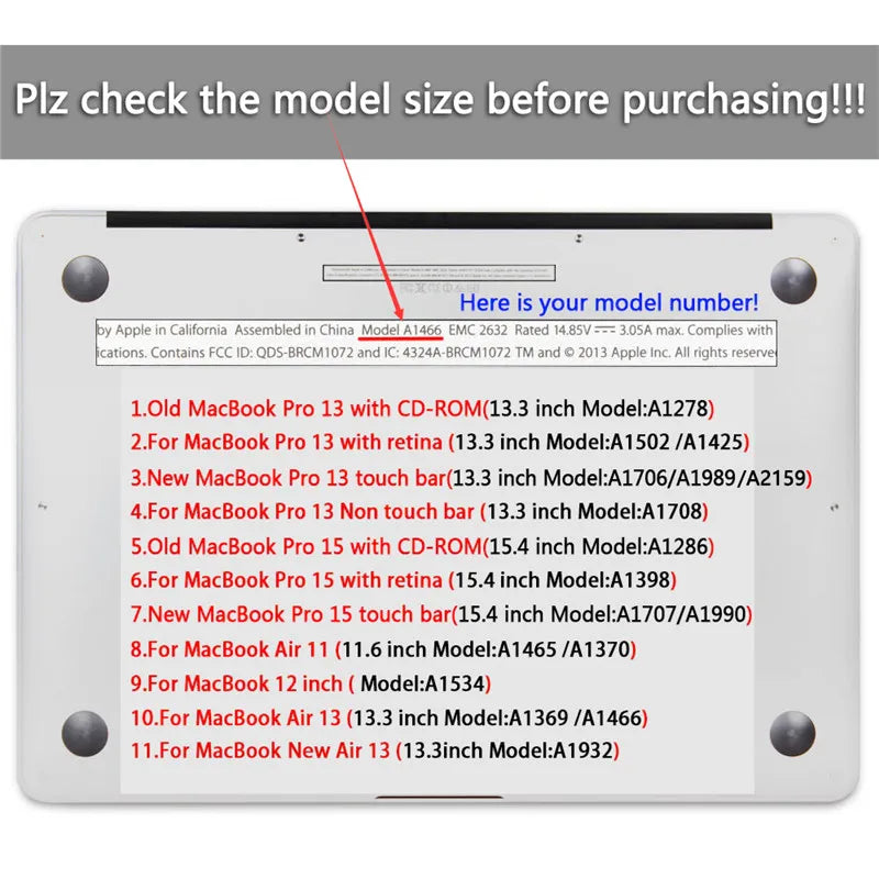 MacBook Air 15 inch M2 & 13-inch M1 Case – Laptop Cover for 2023 MacBook Air, Pro 13/14/16, Funda Coque