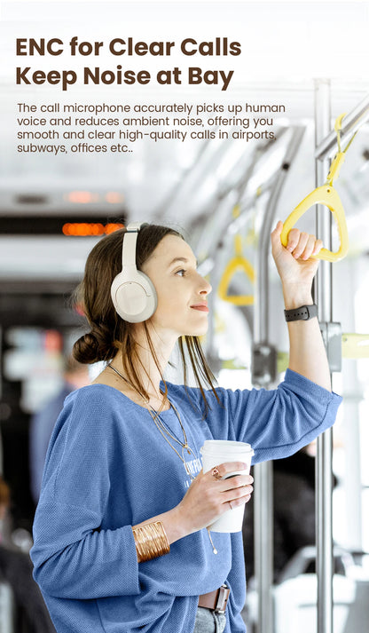 HAYLOU S35 ANC Wireless Headphones - Over-Ear Bluetooth 5.2, 42dB Active Noise Cancelling, 60-Hour Battery, 40mm Dynamic Driver