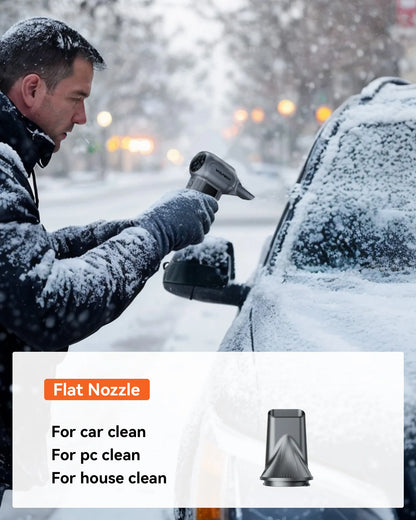 WOLFBOX MF100 Compressed Air Duster – 150000RPM Rechargeable Electric Fan Blower for Cleaning with Long Battery Life