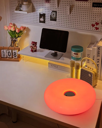 Bauhaus USB Table Lamp - Donut-Shaped Ambient Light for Bedroom, Living Room, & Dining Room Decoration