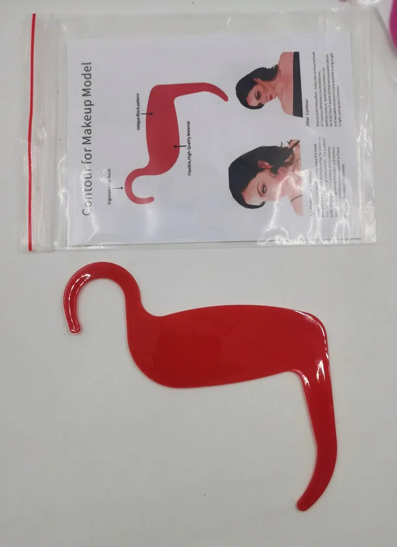 Eyeliner Cards & Contour Stencils - Face, Cheek, Nose Makeup Model & Eyebrow Shaper Tools for Beauty Accessories