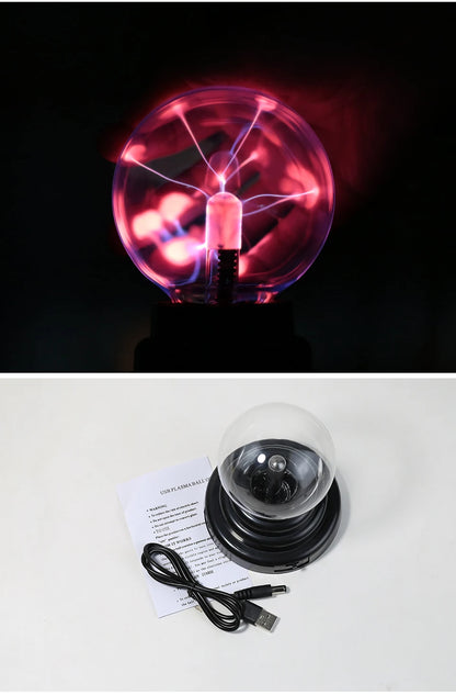 Magic Crystal Plasma Ball Lamp – LED Night Light for Kids, Bedroom & Gifts (3–8 Inch)