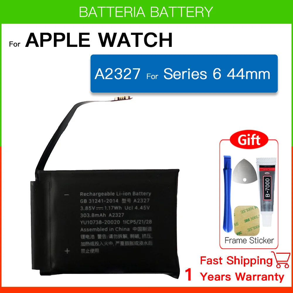 New Genuine Replacement Battery for Apple Watch Series SE 4/5/6 – 40mm/44mm, Includes Free Tools