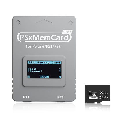 Bitfunx PSxMemCard Gen2 – SD2PSXTD Save Storage for PS1 & PS2 Games, Compatible with PlayStation Consoles