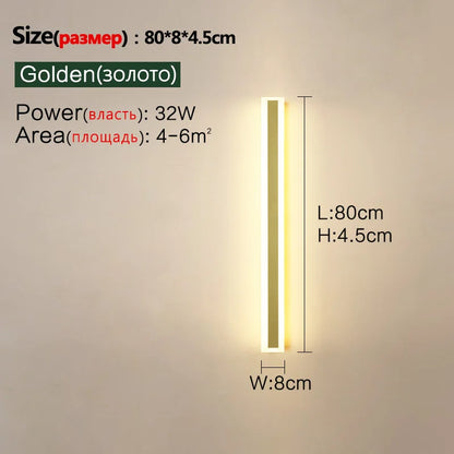 Outdoor Wall Lamp – IP65 Waterproof LED Long Corridor & Staircase Light, Balcony, Villa & Garden Entrance Lighting