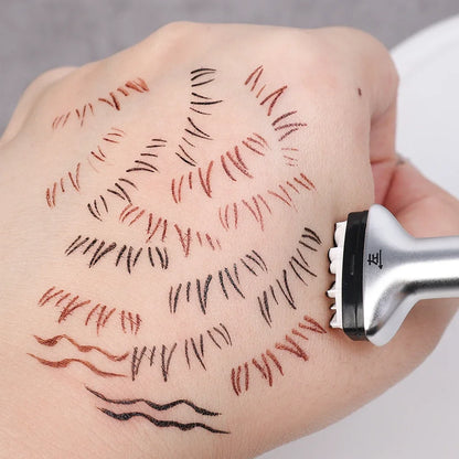 Reusable 2-in-1 Eyelash Stamps Pen - Quick Dry Black/Brown Liquid Eyeliner for Lower Lash Seal & Eyelash Simulation Makeup