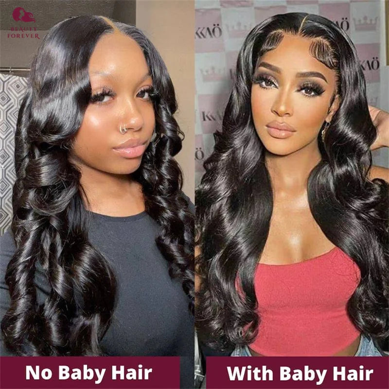 Beautyforever 3D Body Wave Lace Front Wig - Glueless, Ready-to-Wear, 100% Raw Human Hair, Bye Bye Knots