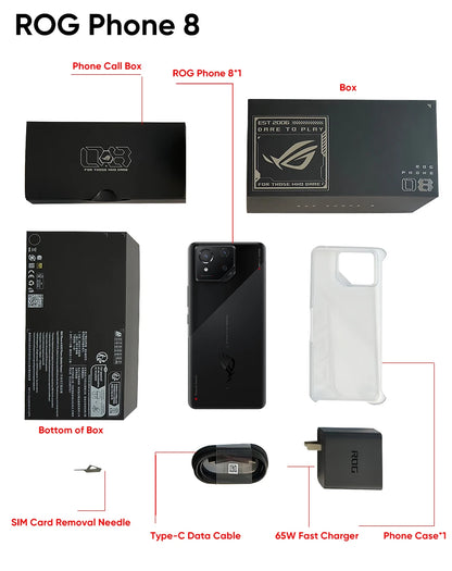 2024 ASUS ROG Phone 8 – Snapdragon 8 Gen 3, 5G Smartphone, 6.78'' 165Hz E-Sports Screen, 65W Charging, NFC, ROG 8 Pro