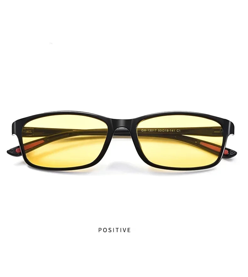 Vintage Unisex Anti-Glare Night Vision Driving Glasses – Ultralight Square Frame Myopia Eyewear (-4.0)