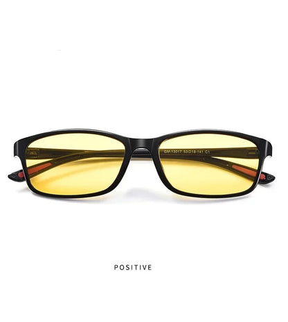 Vintage Unisex Anti-Glare Night Vision Driving Glasses – Ultralight Square Frame Myopia Eyewear (-4.0)