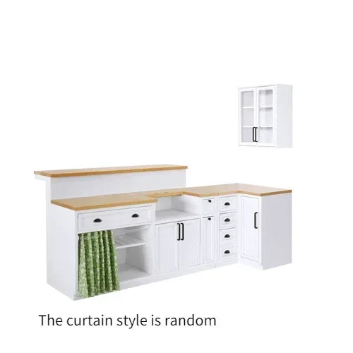 1/6 Scale BJD Dollhouse Wooden Shelf & Sink Cabinet — Miniature Kitchen Furniture Accessory for Dollhouse Bar Counter