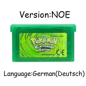 GBA Pokémon 32-Bit Game Cartridges – Emerald, FireRed, LeafGreen, Ruby & Sapphire, Multi-Language