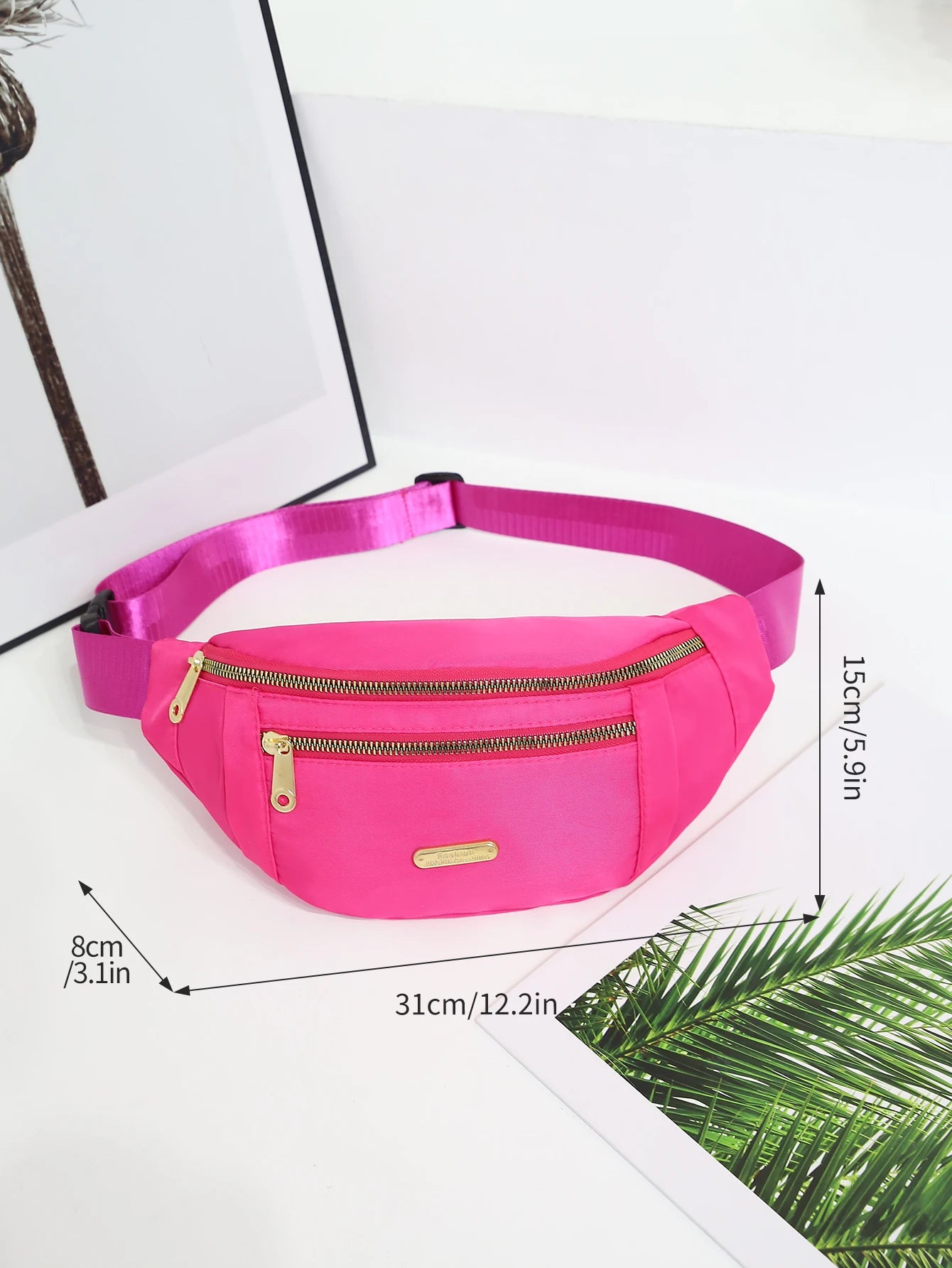 Women's Waterproof Fanny Pack - Adjustable Waist Bag for Travel, Sports, Running
