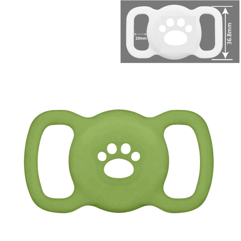 Airtag Dog Collar Holder – Silicone Protective Case for Apple AirTag, Full Body Cover Fits All Collar Sizes