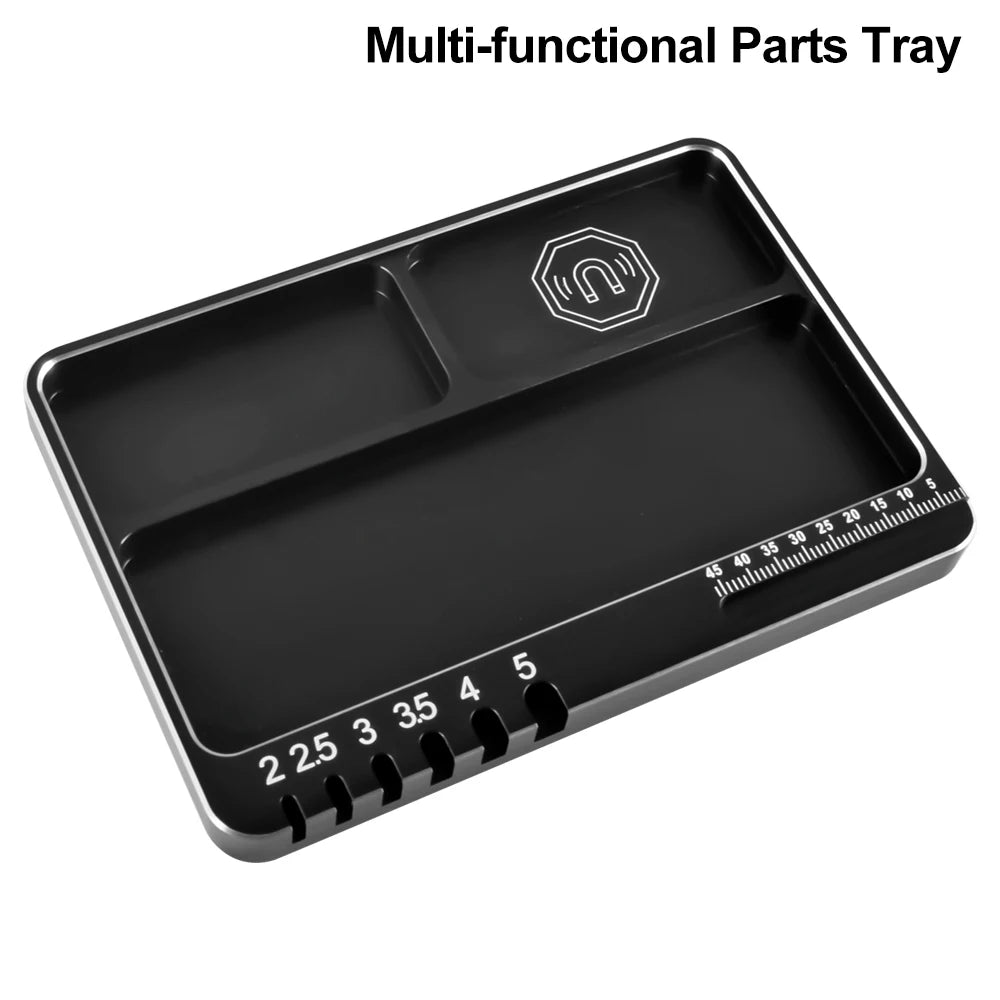 9IMOD RC Screw Tray – Magnetic Aluminum Alloy Storage Plate for RC Airplane, Car, Boat Repair Tools