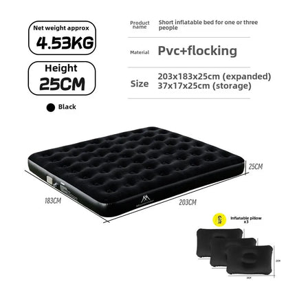 MOUNTAINHIKER 2025 Inflatable Air Mattress - PVC Glamping Camping / interior Bed Mat with Built-In Pump for 1-3 Person