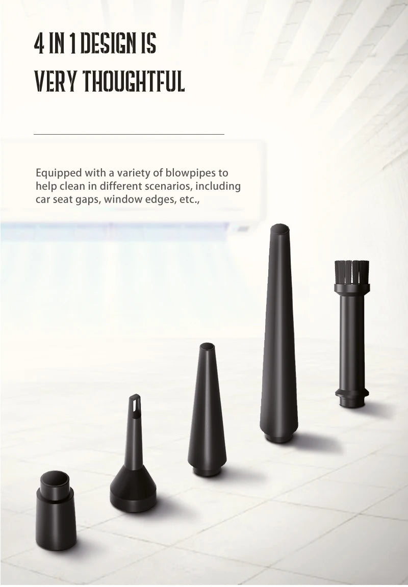 Portable Air Duster for Computer Cleaning – 51000RPM Cordless Compressed Air Blower with LED Light for PC & Keyboard Cleaning