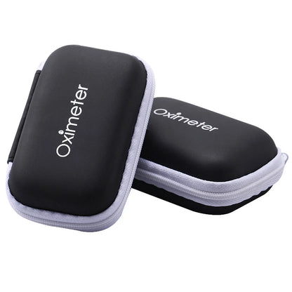 Hard EVA Portable SpO2 Finger Pulse Oximeter Carrying Case – Zipper Storage Bag for Earphones, Data Cable, and Travel