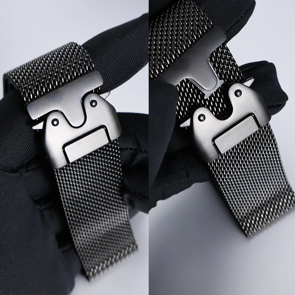 Titanium Band for Apple Watch Ultra 2 (49mm) – Milanese Loop with Secure Parachute Buckle, Compatible with Series 5-10