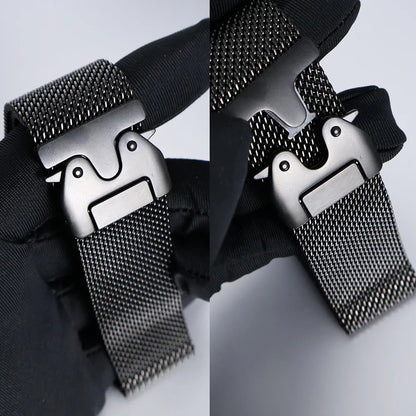 Titanium Band for Apple Watch Ultra 2 (49mm) – Milanese Loop with Secure Parachute Buckle, Compatible with Series 5-10