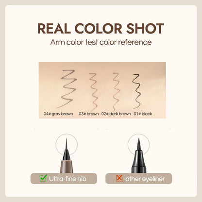 GECOMO 0.01mm Liquid Eyeliner – Super Slim, Waterproof, Quick-Dry, Long-Lasting & No-Smudge Pencil