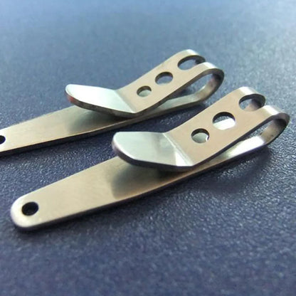 1-5PC Multitools Pocket Clips - Stainless Steel Mini Key Buckles, Waist Belt Hanging Clip & Carabiner for Outdoor Gadgets