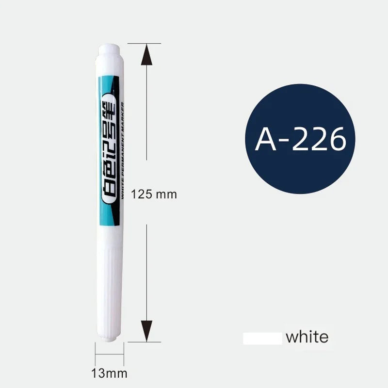 White Permanent Paint Pen Set (1/4 Pcs): Ideal for Wood, Rock, Plastic, Leather, Glass & More - 0.7mm Deep Hole Marker