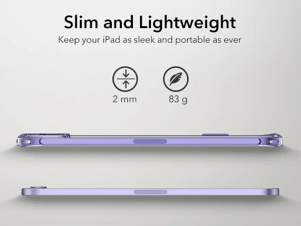 ESR Kickstand Case for iPad Mini 6/7 – Hybrid Protection Clear Back Cover with Stand & Pencil Support