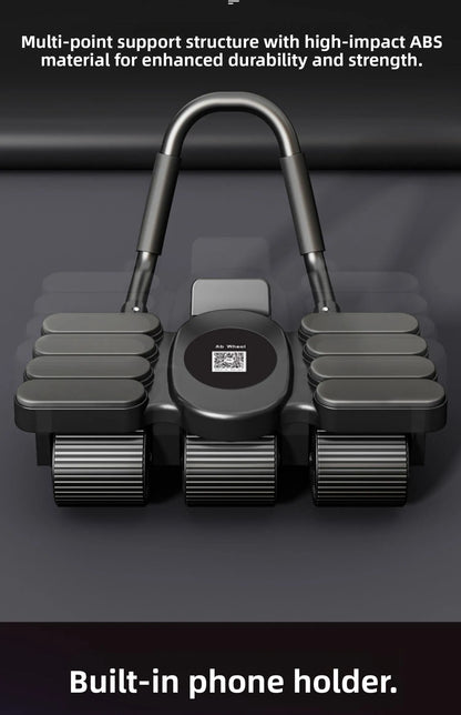 Updated Six-Wheel Eight-Knee Abdominal Wheel – PU Rebound Fitness Equipment for Home Exercise