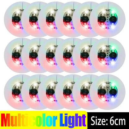 LED Luminous Cup Stickers — 6cm Bottle & Glass Coaster Lights for Bar, KTV, Wedding, Party Decoration (1/50PCS)