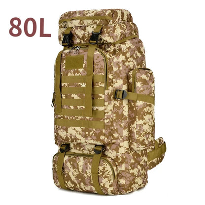80L/100L Mountaineering Tactical Backpack - Large Outdoor Hiking, Camping & Travel Bag