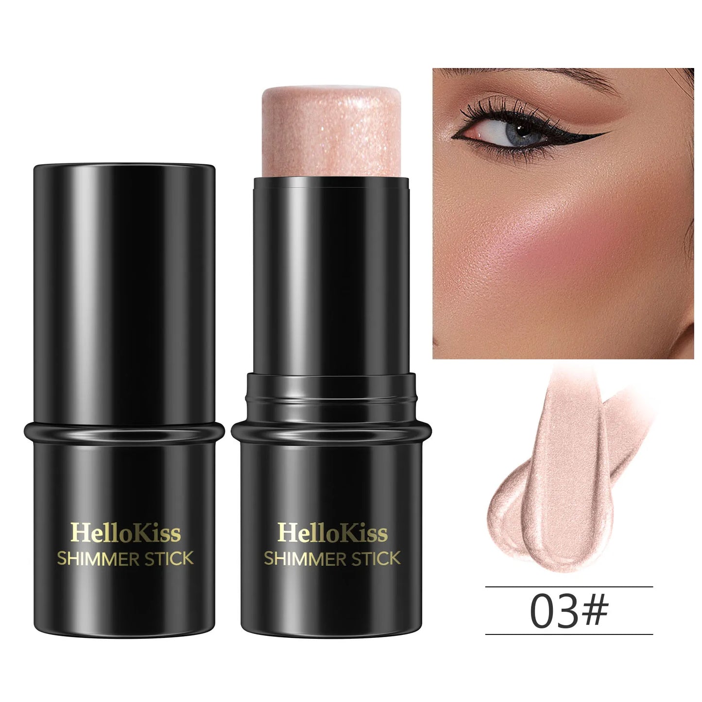 Highlighting & Bronzer Stick - Face Brightening Blusher, Rouge Concealer Pen, Long-Lasting Corrector & Nose Contouring Cosmetics