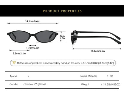 Sexy Small Oval Women's Sunglasses 2024 – New Fashion Black & Brown Summer Shades, Trendy Unique Eyewear for Men & Women