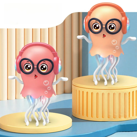 Electric Dancing Octopus & Jellyfish Toy – Eight-Arm Automatic Obstacle-Avoidance Interactive Toy for Kids’ Development