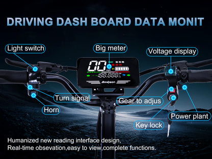 30MPH Electric Scooter with 1200W Motor – 20/40 Mile Range, Spring Damping, Disc Brake & 11" Off-Road Folding Tires